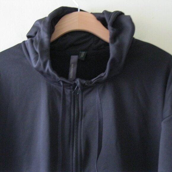 Mondetta Men's Stretch stand up collar Full Zip Hoodie Jacket  black L (0682) - Picture 3 of 11